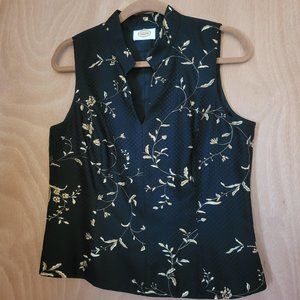 Women's Sleeveless top, Talbot's Black & Gold